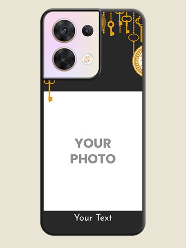 Custom Decorative Design with Text on Space Black Custom Soft Matte Back Cover - Oppo Reno 8 5G - alternate view