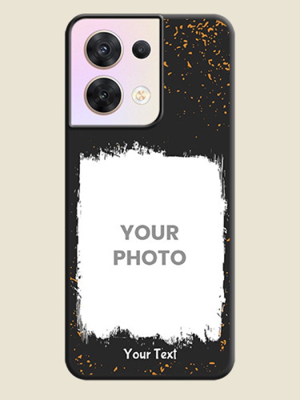 Custom Spray Free Design on Photo on Space Black Soft Matte Phone Cover - Oppo Reno 8 5G - alternate view