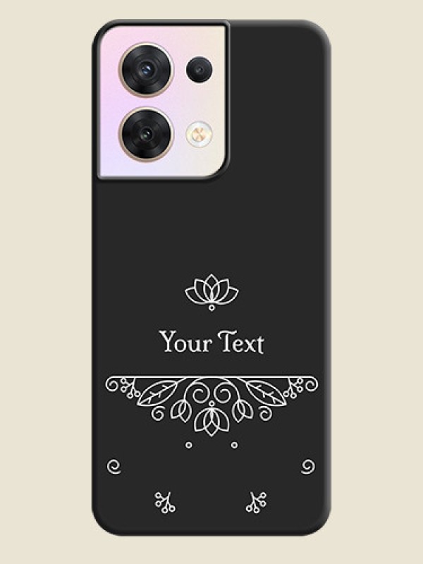 Custom Lotus Garden Custom Text On Space Black Personalized Soft Matte Phone Covers -Oppo Reno 8 5G - alternate view