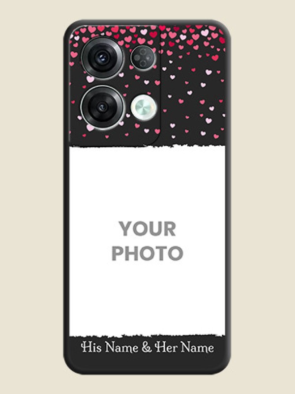 Custom Fall in Love with Your Partner  on Photo on Space Black Soft Matte Phone Cover - Oppo Reno 8 Pro 5G - alternate view