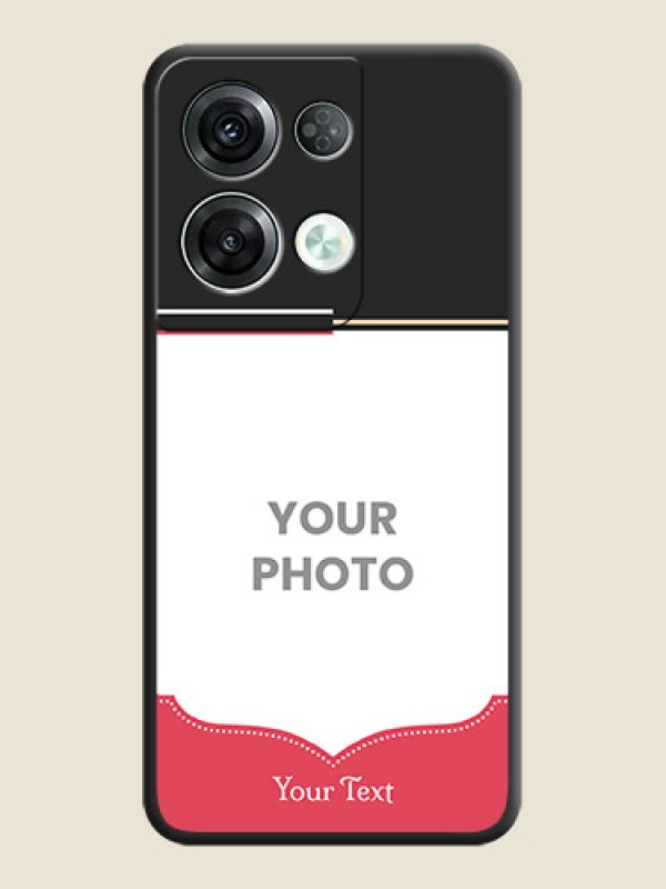 Custom Classic Plain Design with Name on Photo on Space Black Soft Matte Phone Cover - Oppo Reno 8 Pro 5G - alternate view