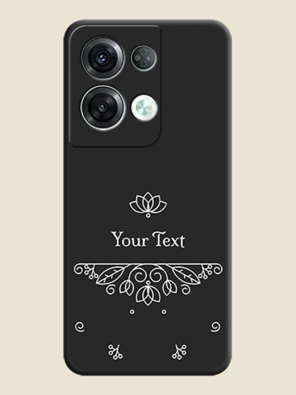Custom Lotus Garden Custom Text On Space Black Personalized Soft Matte Phone Covers -Oppo Reno 8 Pro 5G - alternate view