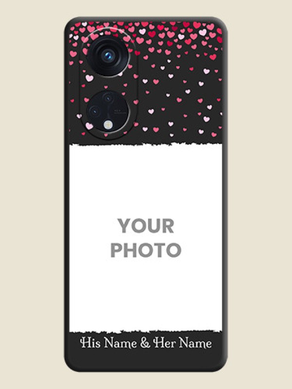 Custom Fall in Love with Your Partner  on Photo on Space Black Soft Matte Phone Cover - Oppo Reno 8T 5G - alternate view