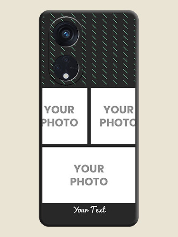 Custom Cross Dotted Pattern with 2 Image Holder  on Personalised Space Black Soft Matte Cases - Oppo Reno 8T 5G - alternate view
