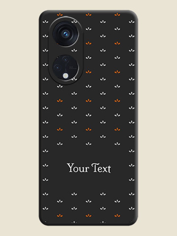 Custom Simple Pattern With Custom Text On Space Black Personalized Soft Matte Phone Covers -Oppo Reno 8T 5G - alternate view