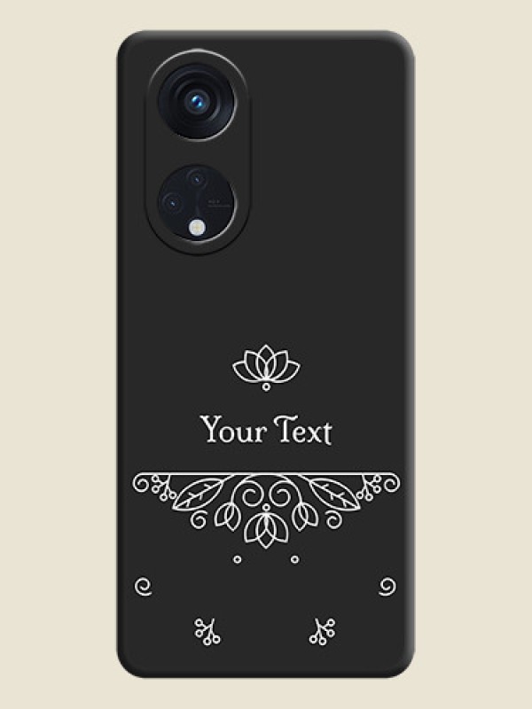 Custom Lotus Garden Custom Text On Space Black Personalized Soft Matte Phone Covers -Oppo Reno 8T 5G - alternate view