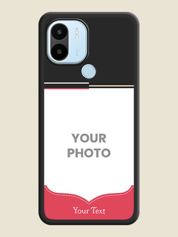 Custom Classic Plain Design with Name on Photo on Space Black Soft Matte Phone Cover - Poco C51 - alternate view