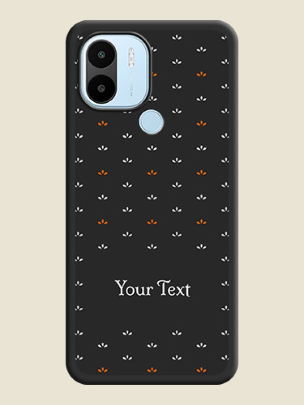 Custom Simple Pattern With Custom Text On Space Black Personalized Soft Matte Phone Covers -Poco C51 - alternate view