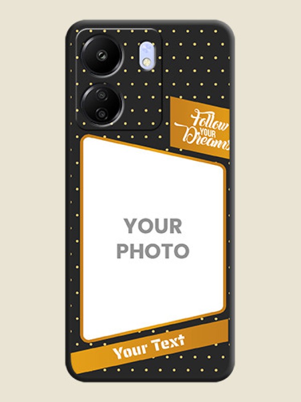 Custom Follow Your Dreams with White Dots On Space Black Custom Soft Matte Mobile Back Cover - Poco C65 - alternate view