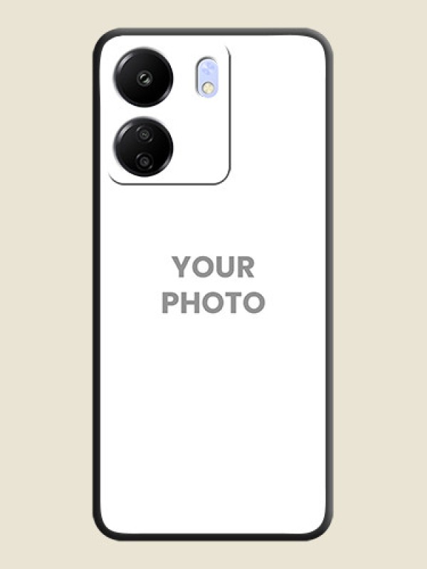 Custom Full Single Pic Upload On Space Black Custom Soft Matte Mobile Back Cover - Poco C65 - alternate view