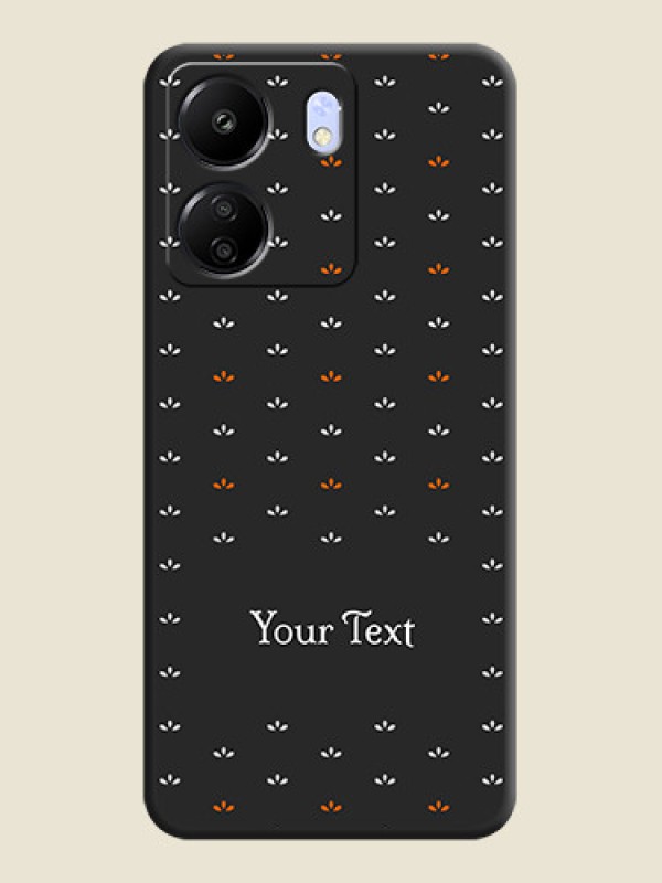Custom Simple Pattern With Custom Text On Space Black Custom Soft Matte Mobile Back Cover - Poco C65 - alternate view