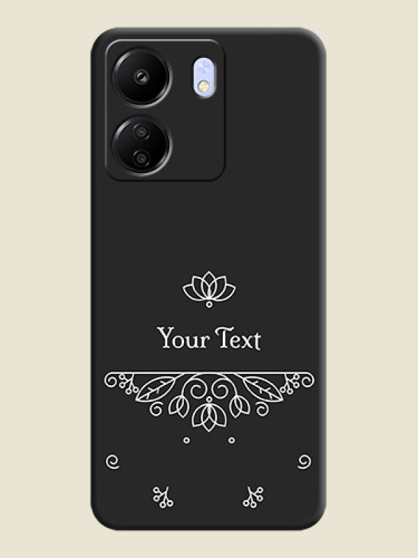 Custom Lotus Garden Custom Text On Space Black Custom Soft Matte Mobile Back Cover - Poco C65 - alternate view