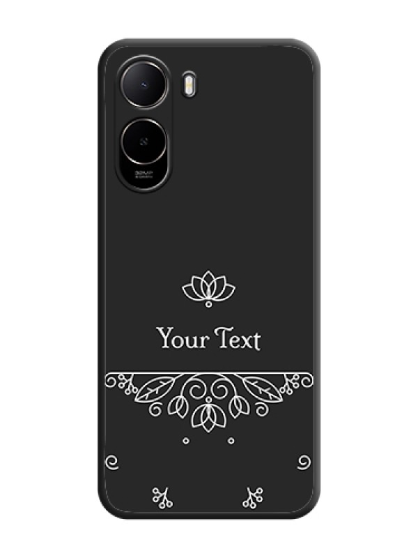 Custom Lotus Garden Custom Text On Space Black Custom Soft Matte Mobile Back Cover - Poco C81 - alternate view