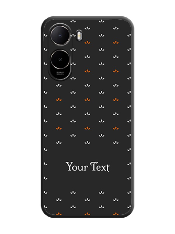 Custom Simple Pattern With Custom Text On Space Black Custom Soft Matte Mobile Back Cover - Poco C85X 5G - alternate view