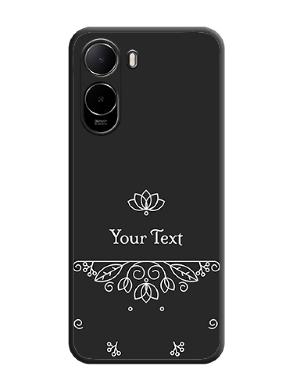 Custom Lotus Garden Custom Text On Space Black Custom Soft Matte Mobile Back Cover - Poco C85X 5G - alternate view