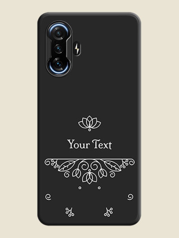 Custom Lotus Garden Custom Text On Space Black Personalized Soft Matte Phone Covers -Poco F3 Gt - alternate view