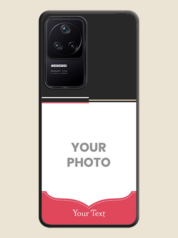 Custom Classic Plain Design with Name on Photo on Space Black Soft Matte Phone Cover - Poco F4 5G - alternate view