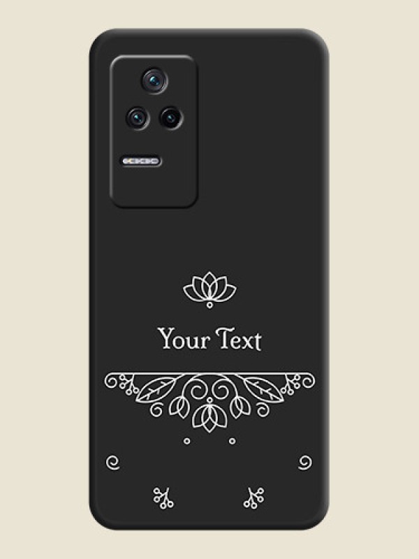 Custom Lotus Garden Custom Text On Space Black Personalized Soft Matte Phone Covers -Poco F4 5G - alternate view