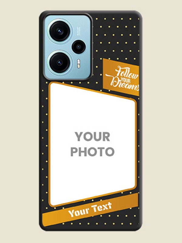 Custom Follow Your Dreams with White Dots On Space Black Custom Soft Matte Mobile Back Cover - Poco F5 - alternate view