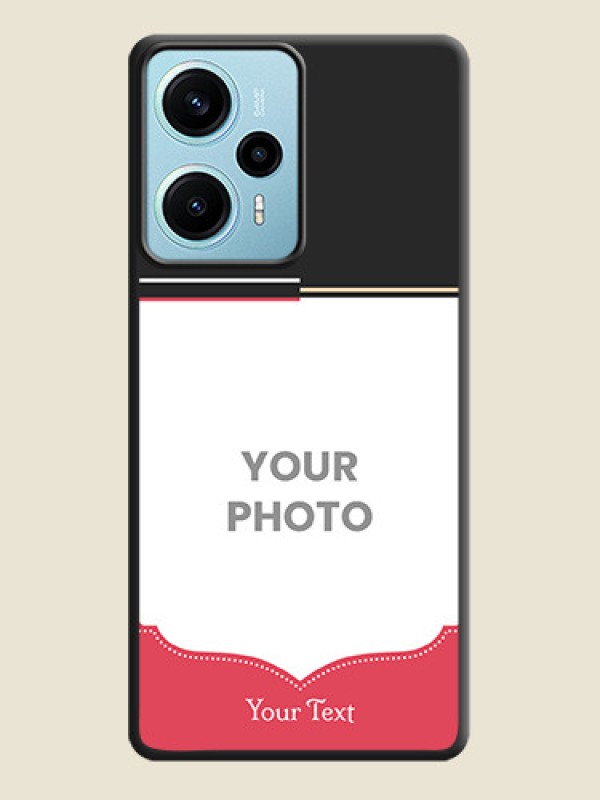 Custom Classic Plain Design with Name On Space Black Custom Soft Matte Mobile Back Cover - Poco F5 - alternate view