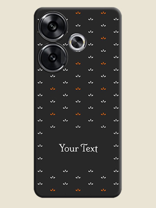 Custom Simple Pattern With Custom Text On Space Black Custom Soft Matte Mobile Back Cover - Poco F6 5G - alternate view