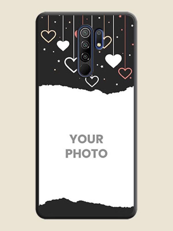 Custom Love Hangings with Splash Wave Picture on Space Black Custom Soft Matte Phone Back Cover - Poco M2 Reloaded - alternate view