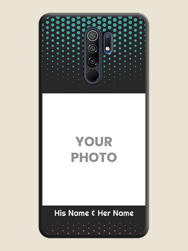 Custom Faded Dots with Grunge Photo Frame and Text on Space Black Custom Soft Matte Phone Cases - Poco M2 Reloaded - alternate view