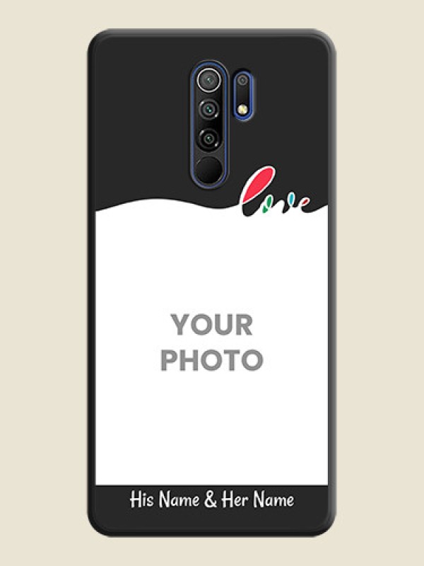 Custom Fall in Love Pattern with Picture on Photo on Space Black Soft Matte Mobile Case - Poco M2 - alternate view