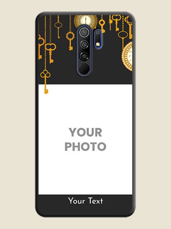 Custom Decorative Design with Text on Space Black Custom Soft Matte Back Cover - Poco M2 - alternate view