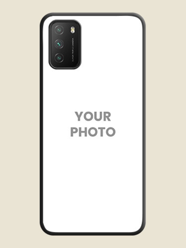 Custom Full Single Pic Upload On Space Black Personalized Soft Matte Phone Covers -Poco M3 - alternate view