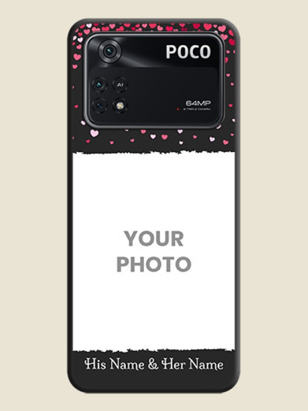Custom Fall in Love with Your Partner  on Photo on Space Black Soft Matte Phone Cover - Poco M4 Pro 4G - alternate view