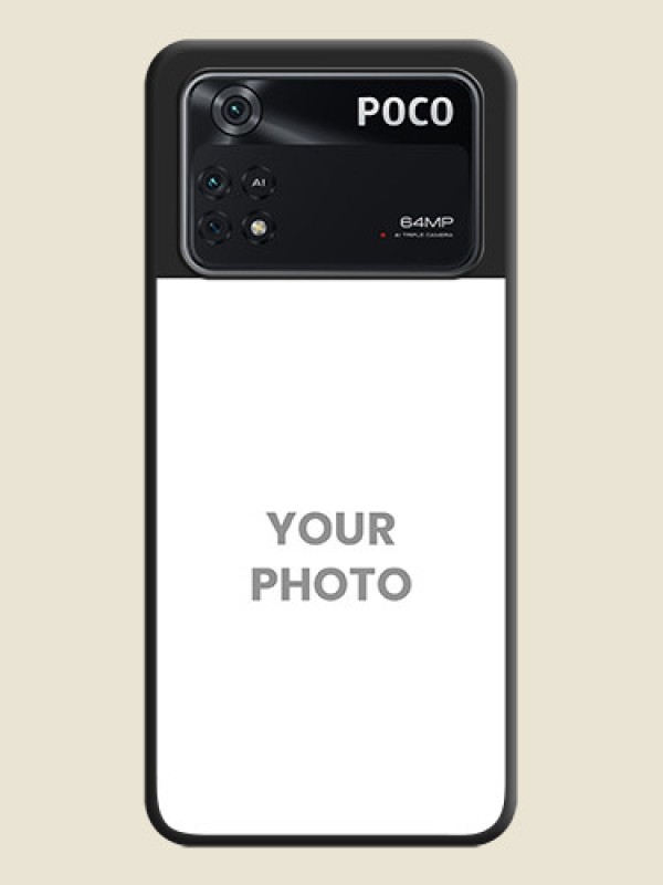 Custom Image Upload With Space Black Color On Custom Soft Matte Mobile Back Cover - Poco M4 Pro 4G - alternate view
