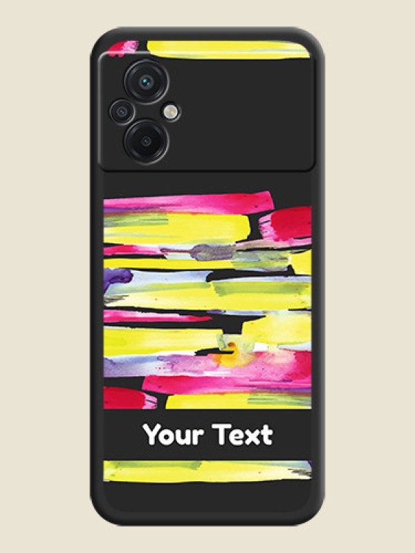 Custom Brush Coloured on Space Black Personalized Soft Matte Phone Covers - Poco M5 - alternate view