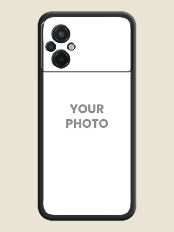 Custom Full Single Pic Upload On Space Black Personalized Soft Matte Phone Covers -Poco M5 - alternate view