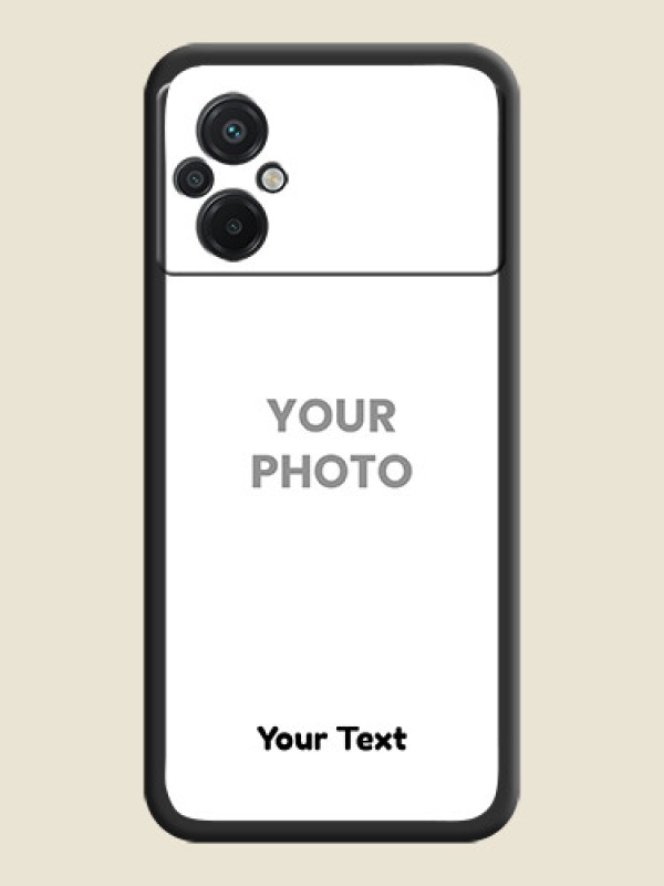 Custom Full Single Pic Upload With Text On Space Black Personalized Soft Matte Phone Covers -Poco M5 - alternate view