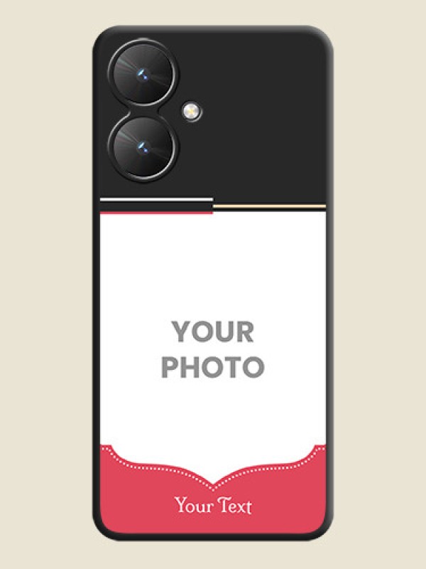 Custom Classic Plain Design with Name On Space Black Custom Soft Matte Mobile Back Cover - Poco M6 5G - alternate view