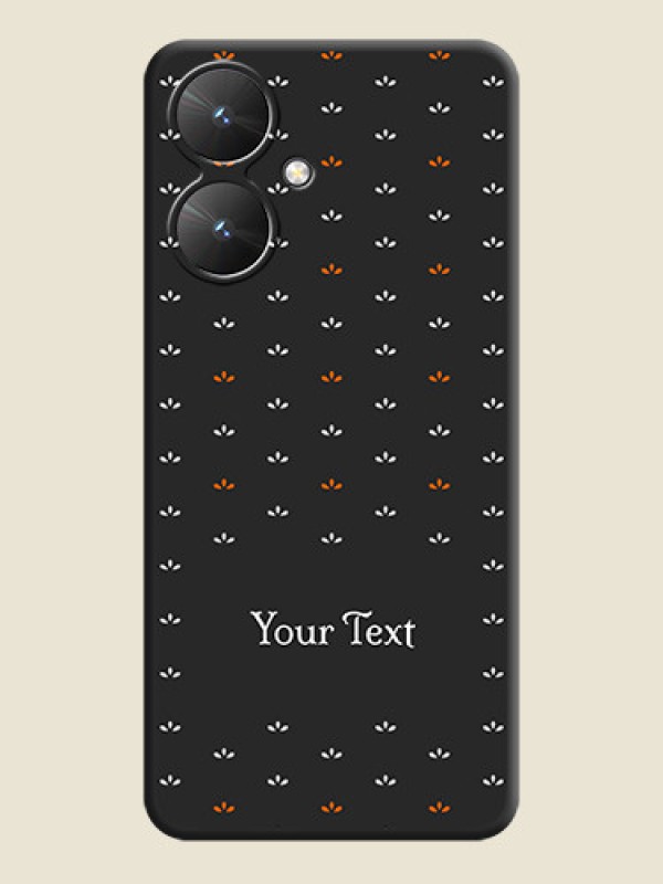 Custom Simple Pattern With Custom Text On Space Black Custom Soft Matte Mobile Back Cover - Poco M6 5G - alternate view