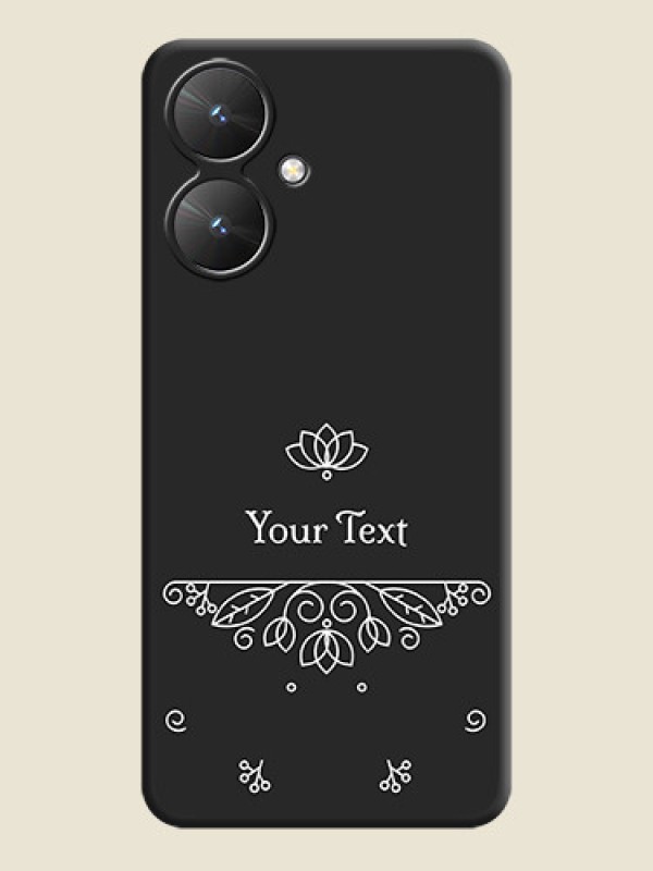 Custom Lotus Garden Custom Text On Space Black Custom Soft Matte Mobile Back Cover - Poco M6 5G - alternate view