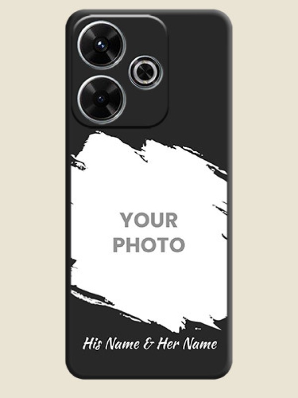 Custom Grunge Brush Strokes on Photo On Space Black Custom Soft Matte Mobile Back Cover - Poco M6 Plus 5G - alternate view