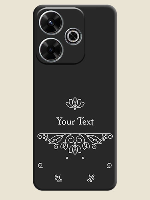 Custom Lotus Garden Custom Text On Space Black Custom Soft Matte Mobile Back Cover - Poco M6 Plus 5G - alternate view