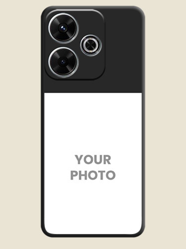 Custom Image Upload With Space Black Color On Custom Soft Matte Mobile Back Cover - Poco M6 Plus 5G - alternate view