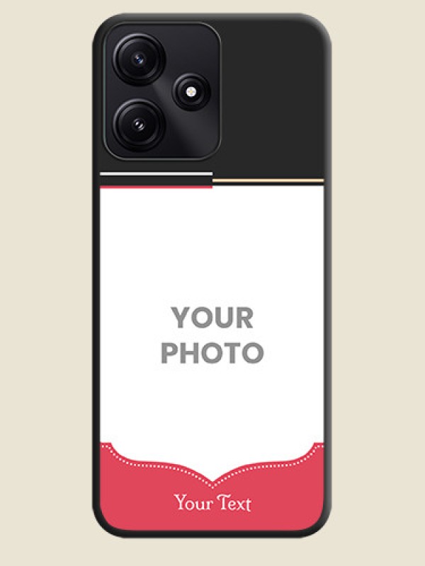 Custom Classic Plain Design with Name - Photo on Space Black Soft Matte Phone Cover - Poco M6 Pro 5G - alternate view
