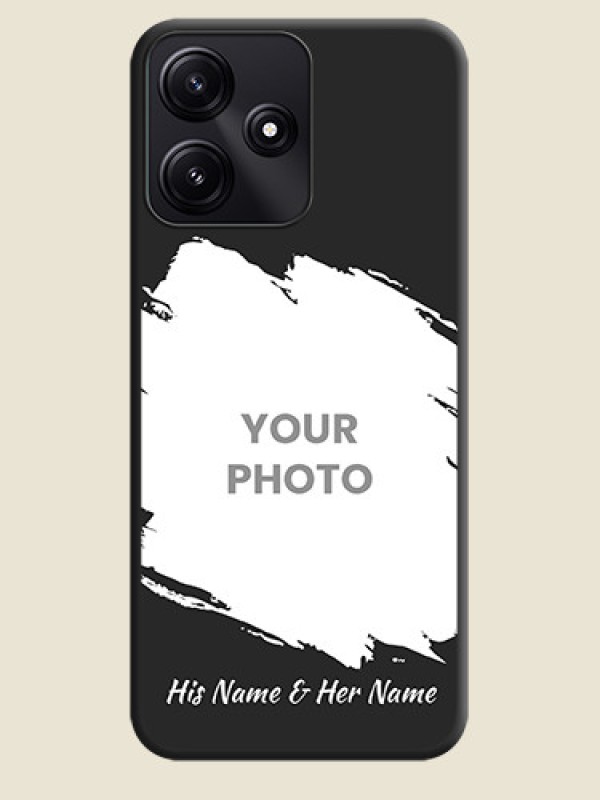 Custom Grunge Brush Strokes - Photo on Space Black Soft Matte Back Cover - Poco M6 Pro 5G - alternate view