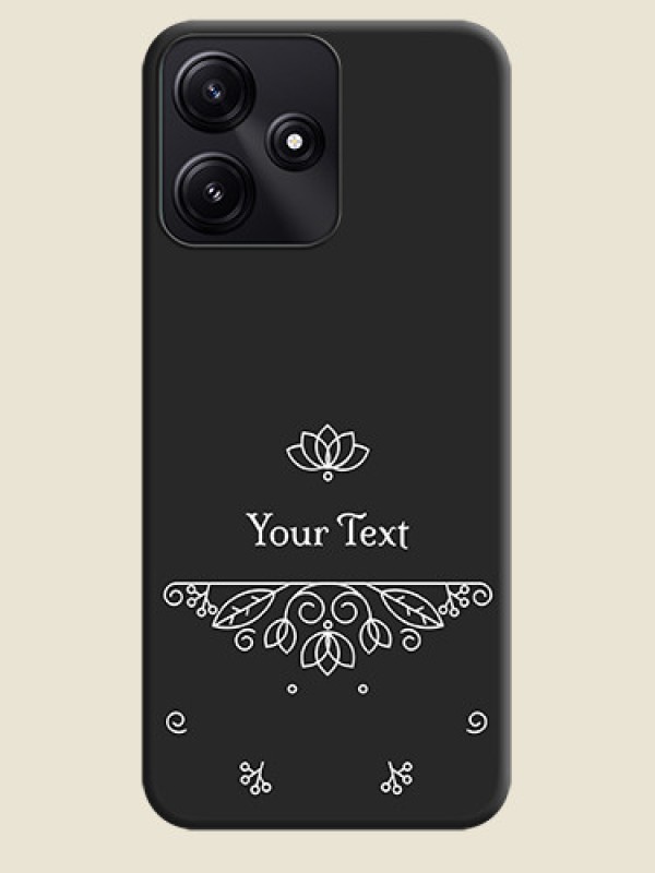 Custom Lotus Garden Custom Text On Space Black Personalized Soft Matte Phone Covers - Poco M6 Pro 5G - alternate view