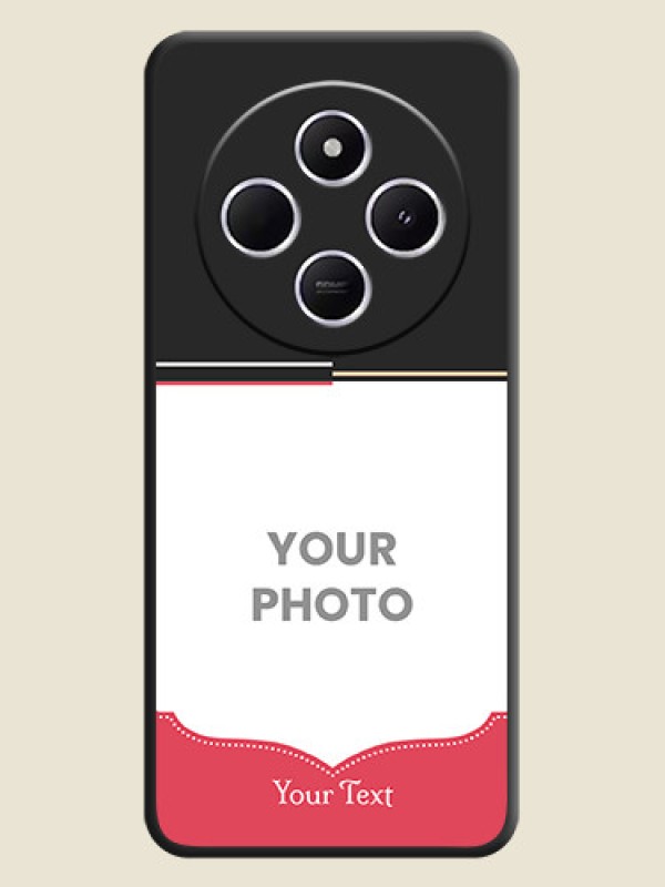 Custom Classic Plain Design with Name On Space Black Custom Soft Matte Mobile Back Cover - Poco M7 5G - alternate view