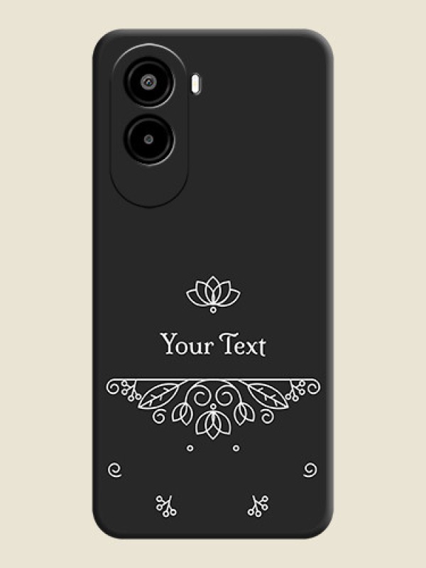 Custom Lotus Garden Custom Text On Space Black Custom Soft Matte Mobile Back Cover - Poco M7 Plus 5G - alternate view