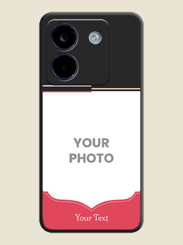 Custom Classic Plain Design with Name On Space Black Custom Soft Matte Mobile Back Cover - Poco M7 Pro 5G - alternate view