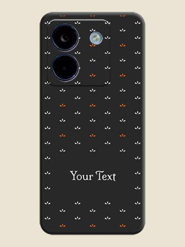 Custom Simple Pattern With Custom Text On Space Black Custom Soft Matte Mobile Back Cover - Poco M7 Pro 5G - alternate view
