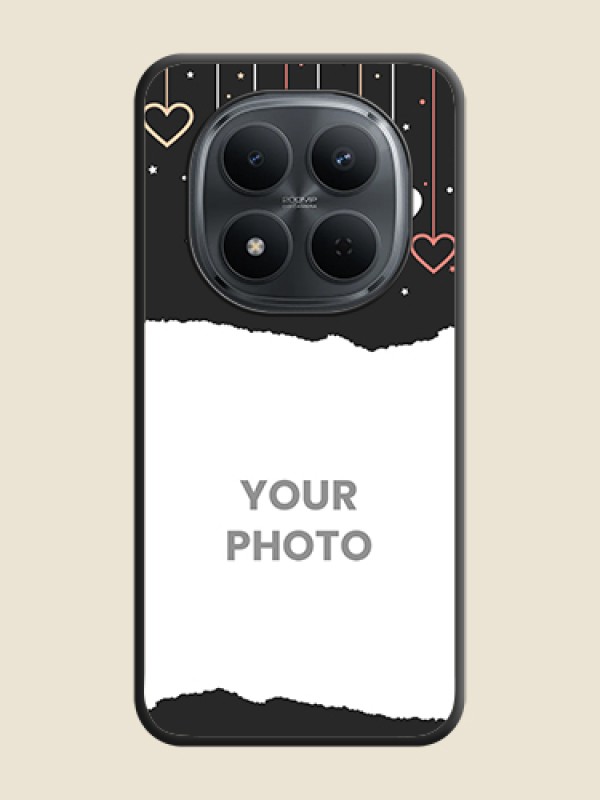 Custom Love Hangings with Splash Wave Picture On Space Black Custom Soft Matte Mobile Back Cover - Poco M8 5G - alternate view