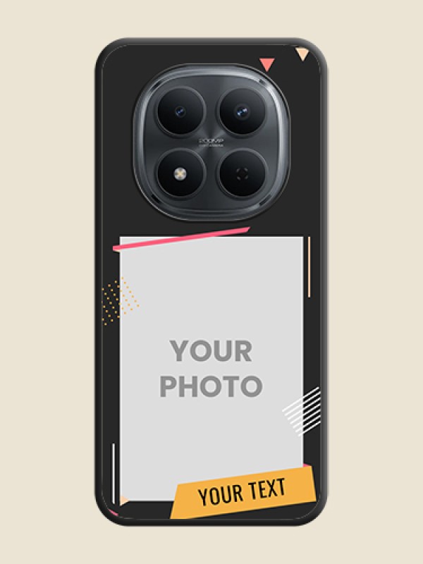 Custom Photo Frame with Triangle Small Dots on Photo On Space Black Custom Soft Matte Mobile Back Cover - Poco M8 5G - alternate view